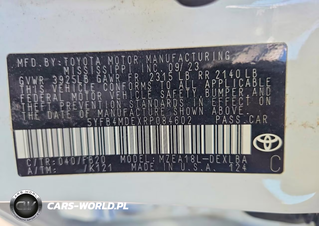 2024 Toyota Corolla Le VIN:5YFB4MDEXRP084602 - 12