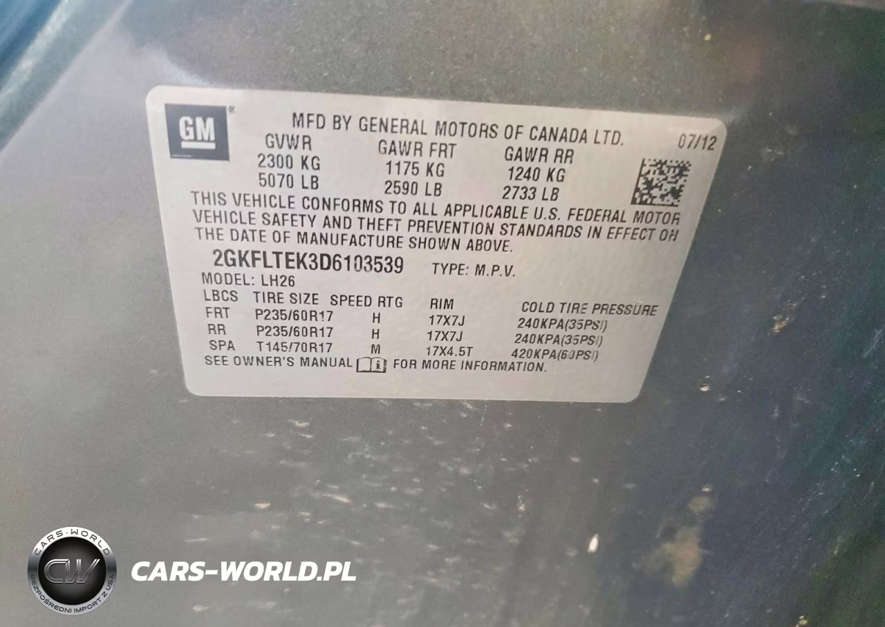2013 GMC Terrain Sle VIN:2GKFLTEK3D6103539 - 13