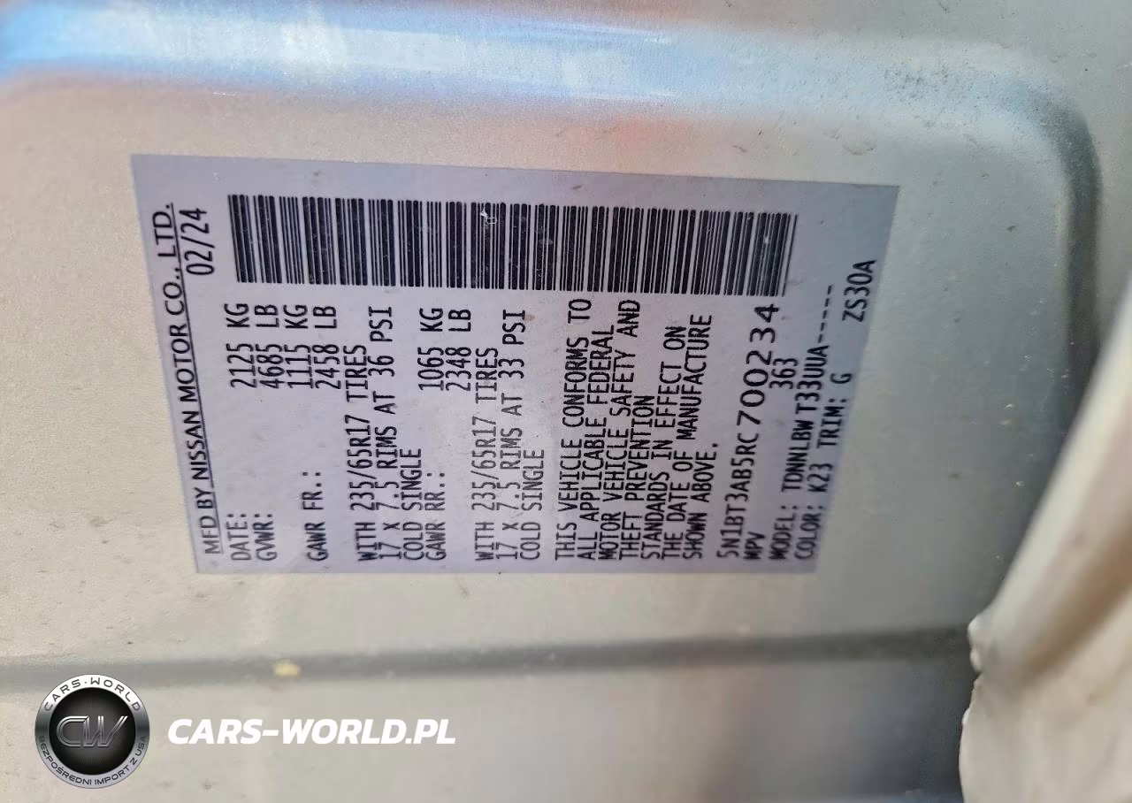 2024 Nissan Rogue S VIN:5N1BT3AB5RC700234 - 13