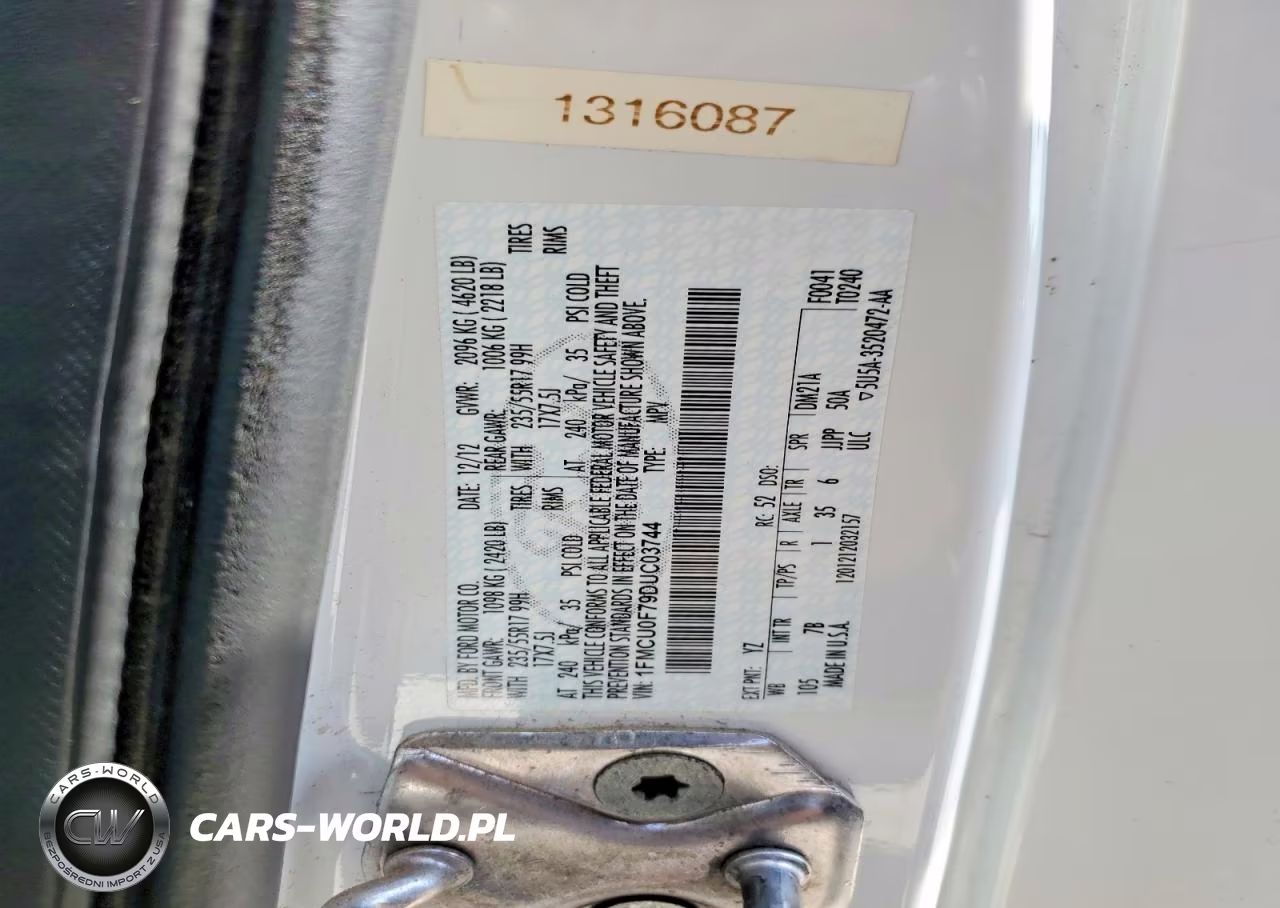 2013 Ford Escape S VIN:1FMCU0F79DUC03744 - 14