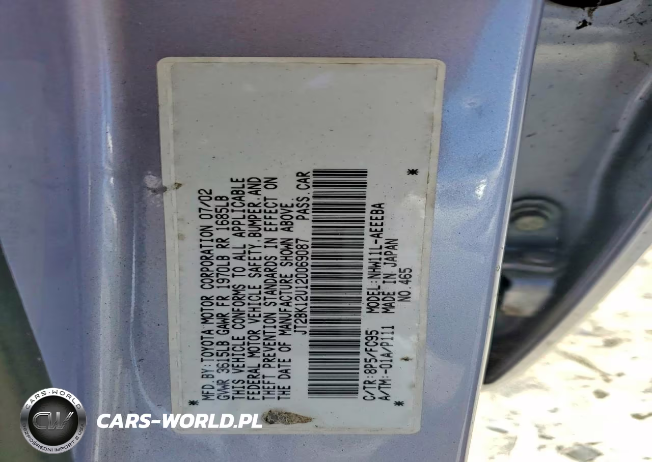 2002 Toyota Prius Base VIN:JT2BK12U120069087 - 12