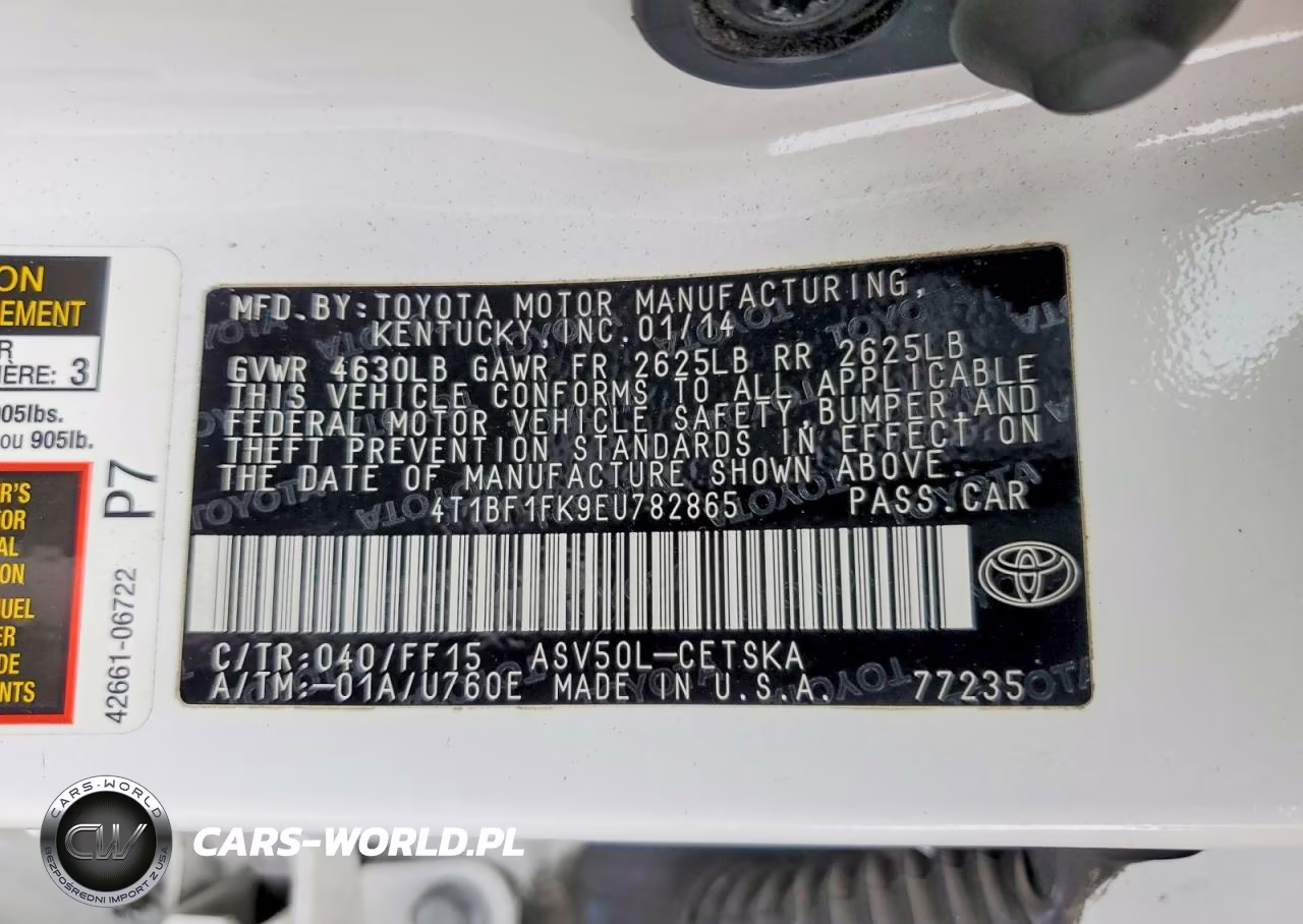 2014 Toyota Camry Se VIN:4T1BF1FK9EU782865 - 12