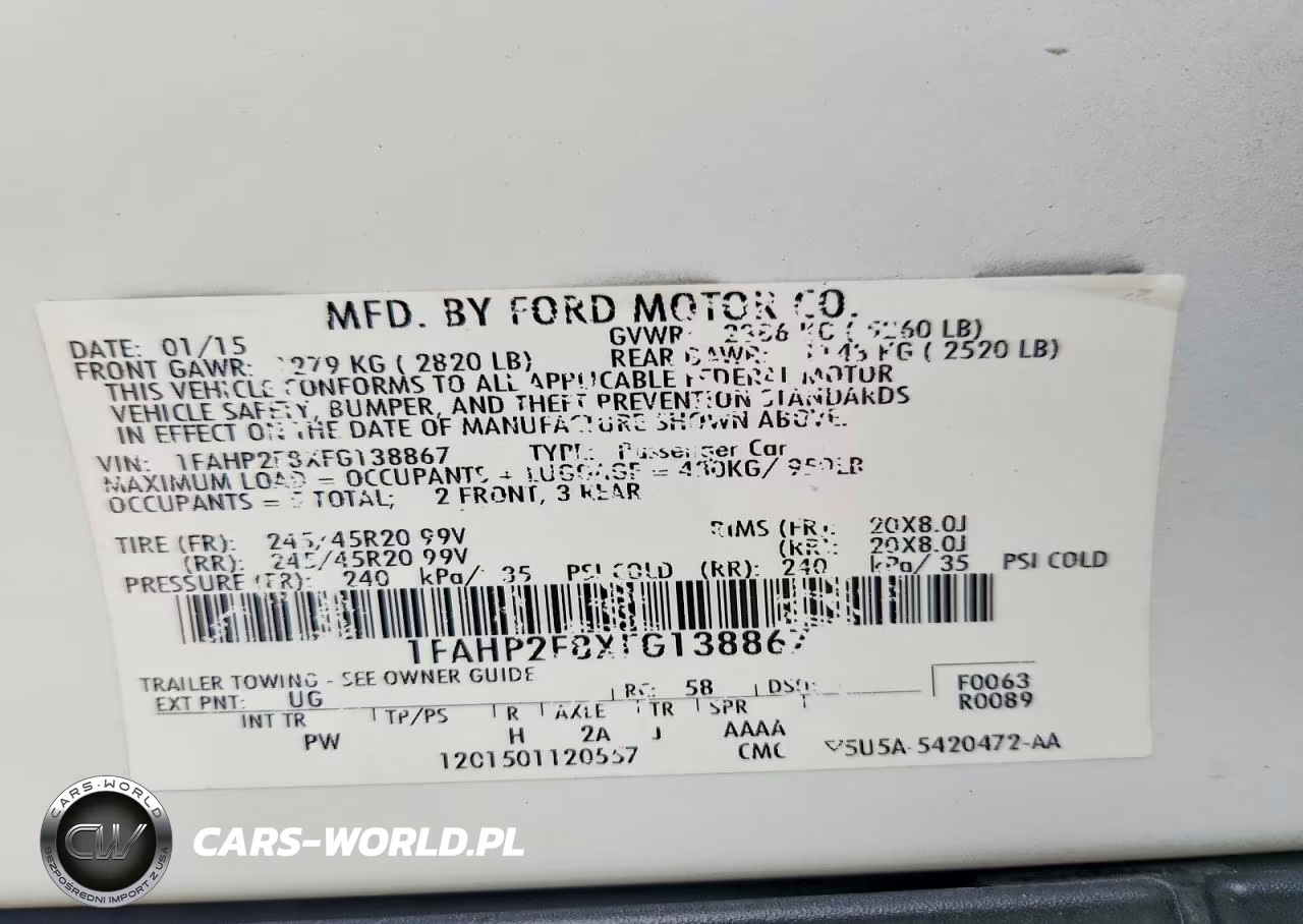 2015 Ford Taurus Limited VIN:1FAHP2F8XFG138867 - 12