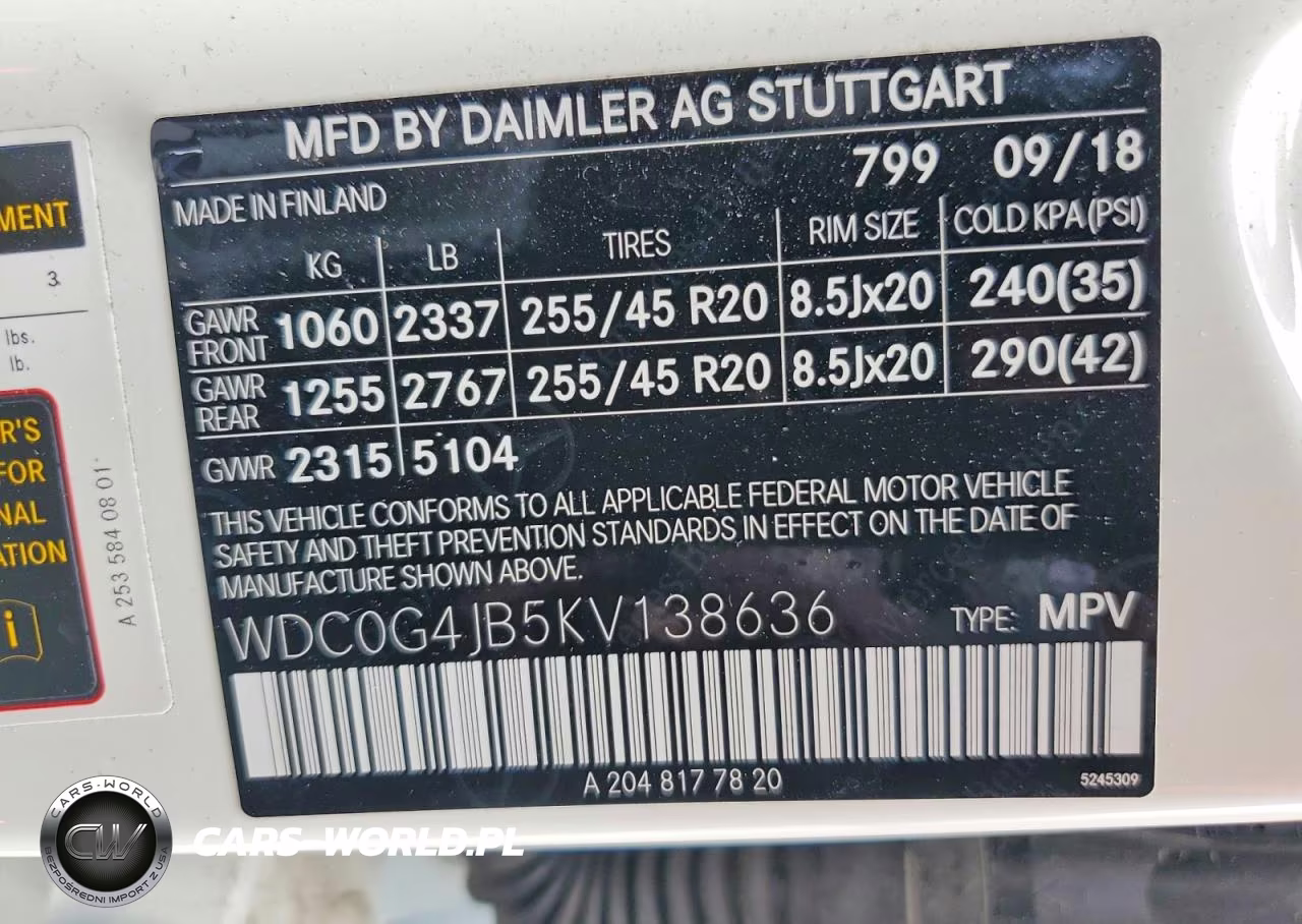 2019 Mercedes-Benz Glc 300 VIN:WDC0G4JB5KV138636 - 14