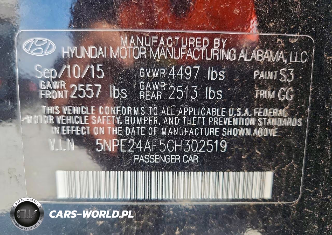 2016 Hyundai Sonata Se VIN:5NPE24AF5GH302519 - 13