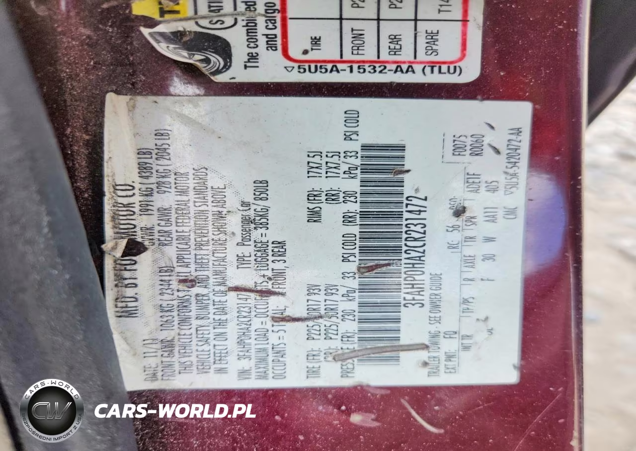 2012 Ford Fusion Se VIN:3FAHP0HA2CR231472 - 12