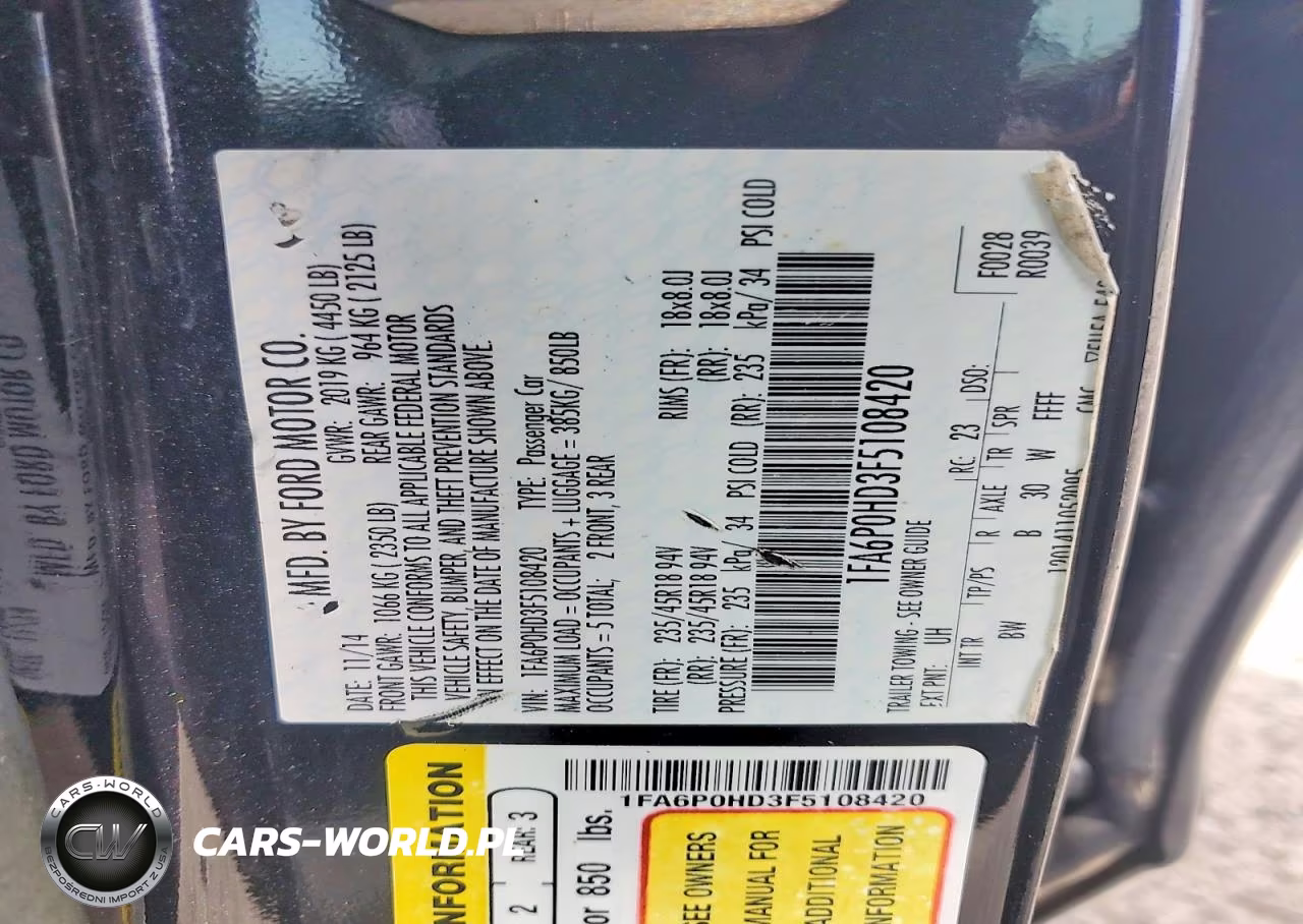 2015 Ford Fusion Se VIN:1FA6P0HD3F5108420 - 12