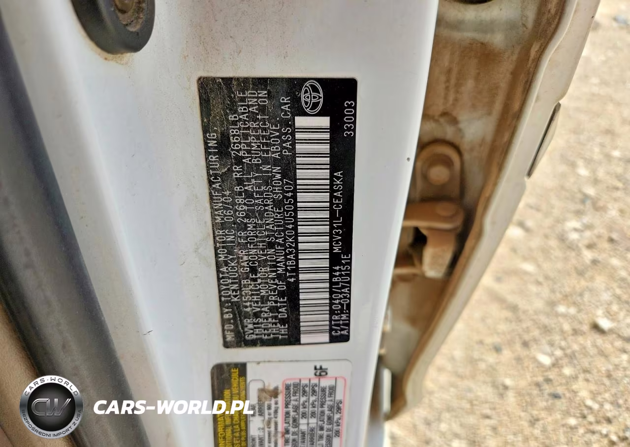 2004 Toyota Camry Se VIN:4T1BA32K04U505407 - 12