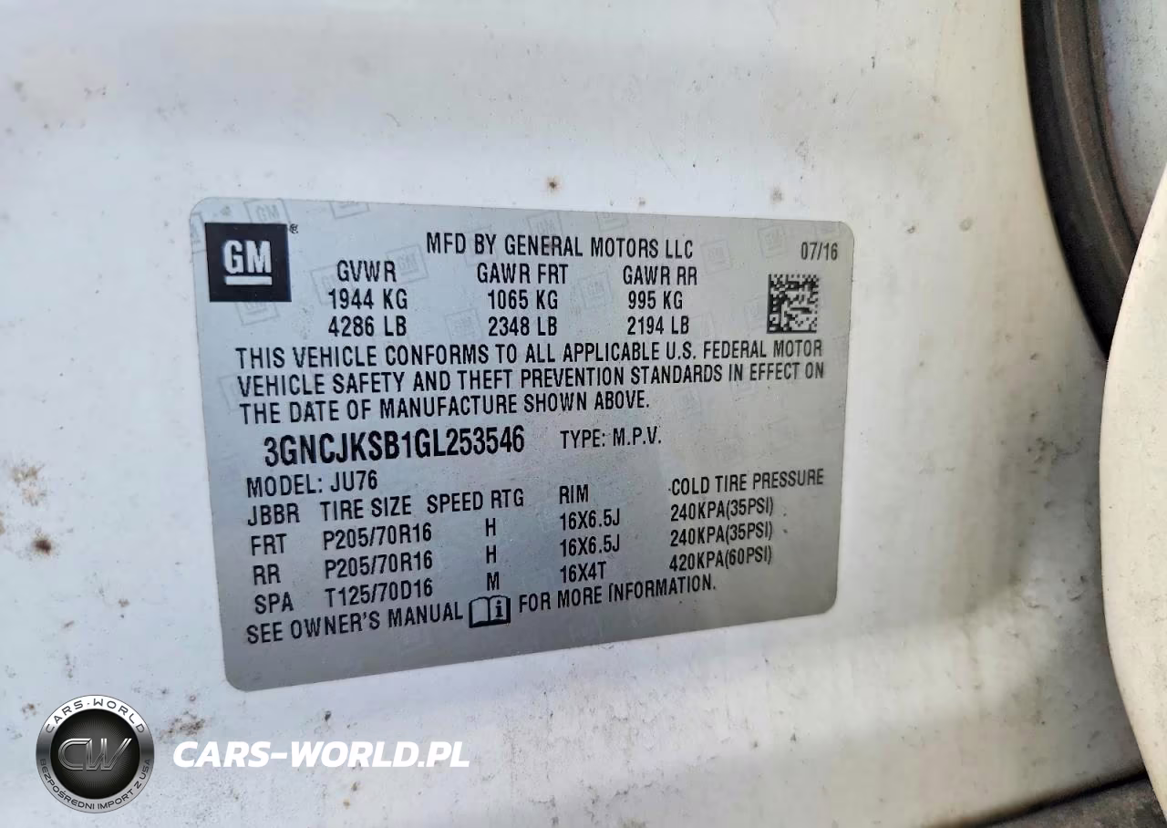 2016 Chevrolet Trax Ls VIN:3GNCJKSB1GL253546 - 12