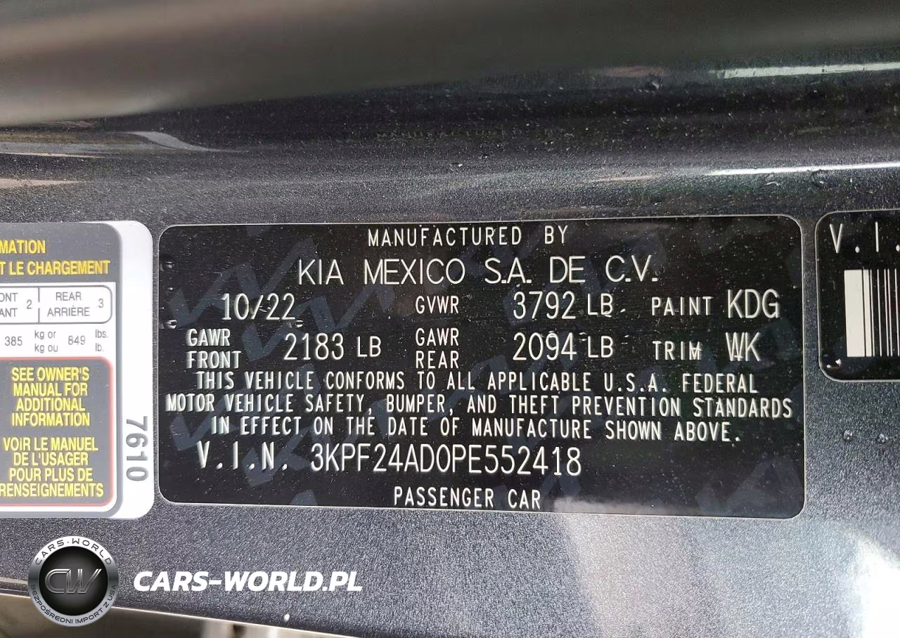 2023 Kia Forte Lxs VIN:3KPF24AD0PE552418 - 12