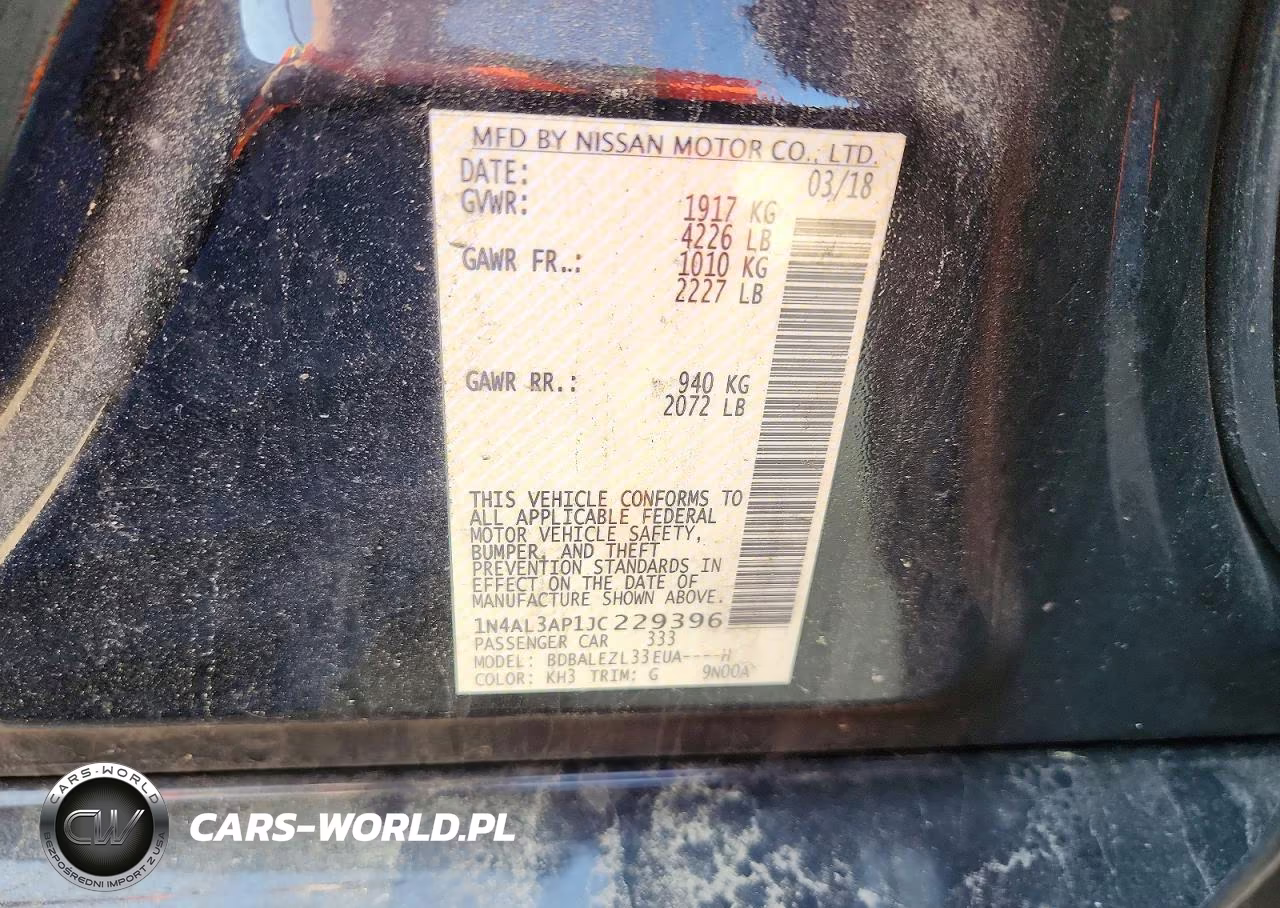2018 Nissan Altima 2.5 S VIN:1N4AL3AP1JC229396 - 12