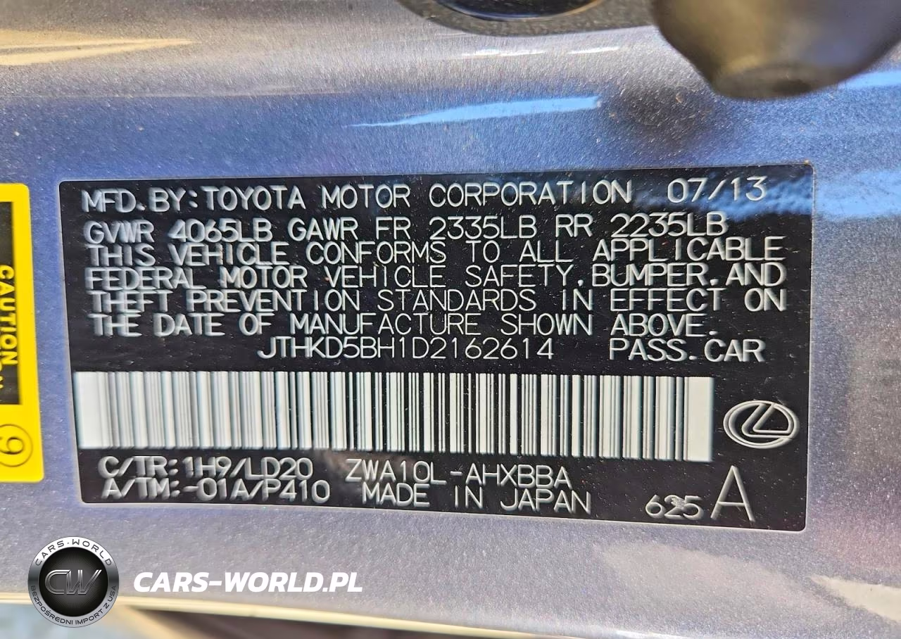 2013 Lexus Ct 200 VIN:JTHKD5BH1D2162614 - 12