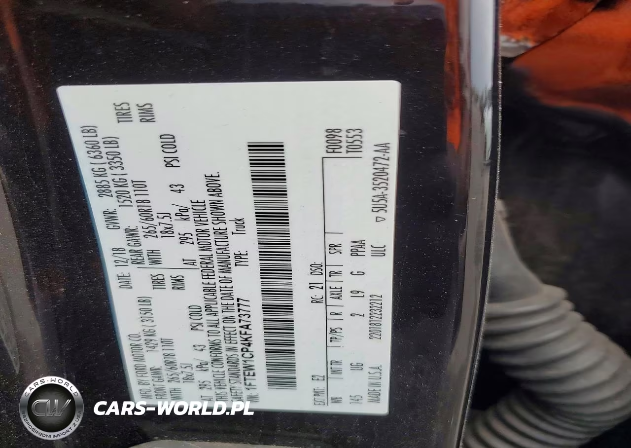2019 Ford F150 Supercrew VIN:1FTEW1CP4KFA73777 - 12