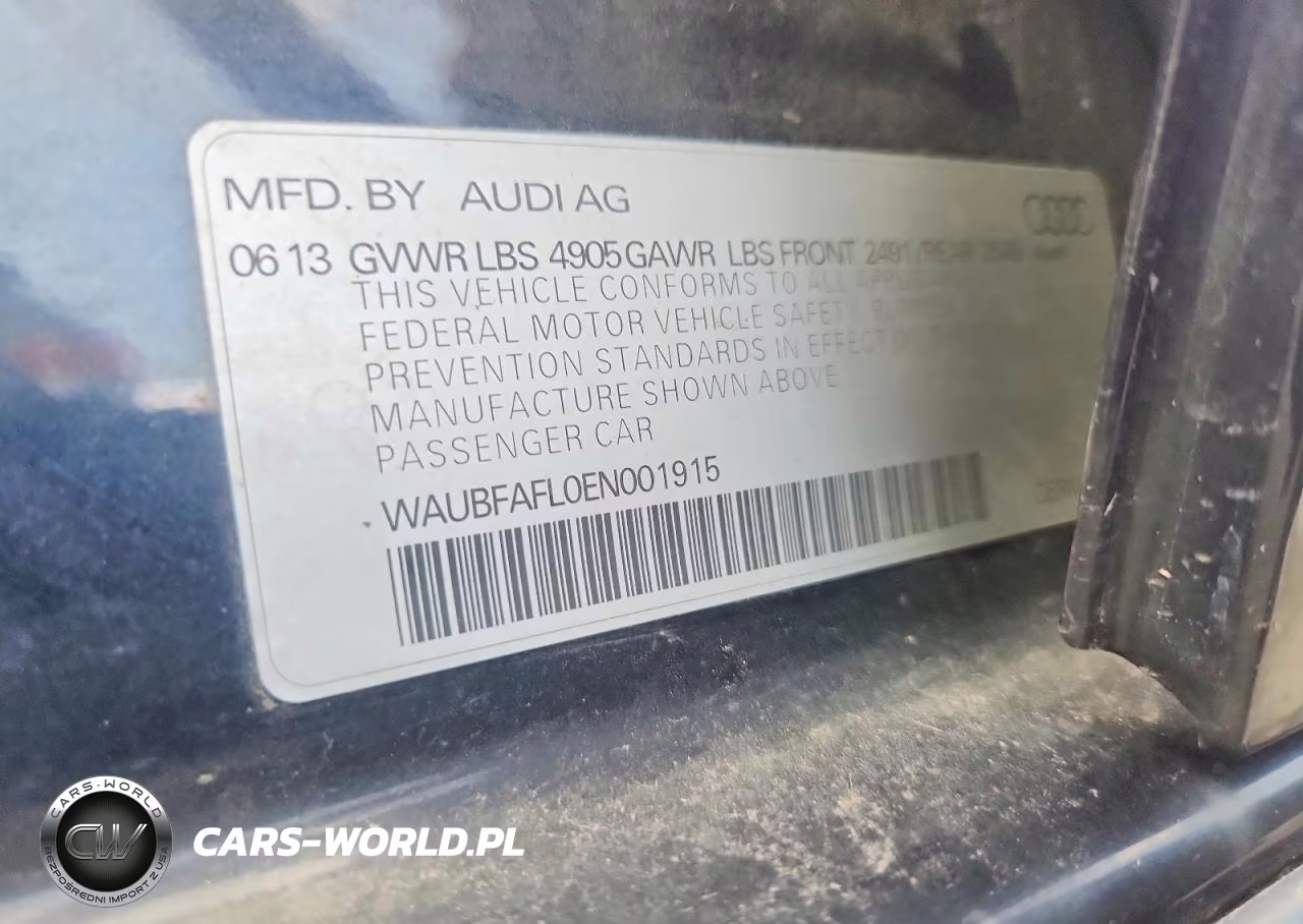 2014 Audi A4 Premium VIN:WAUBFAFL0EN001915 - 12