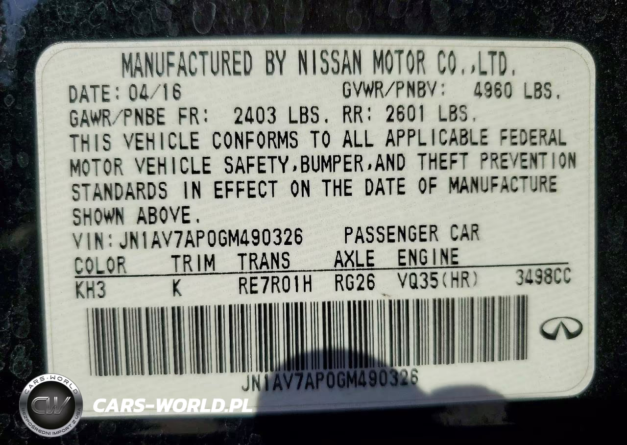 2016 Infiniti Q50 Hybrid VIN:JN1AV7AP0GM490326 - 13