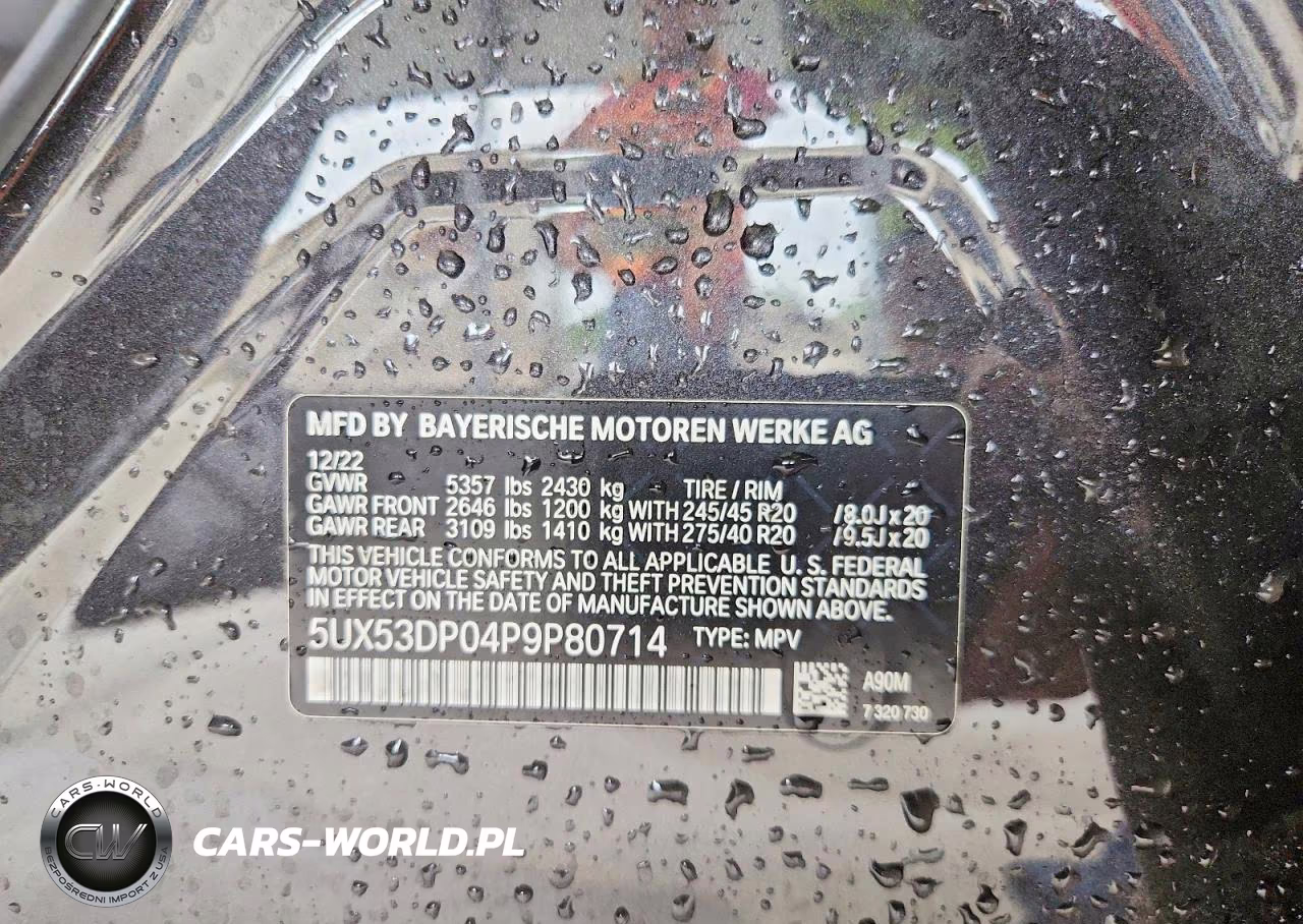 2023 BMW X3 xDrive30I VIN:5UX53DP04P9P80714 - 14
