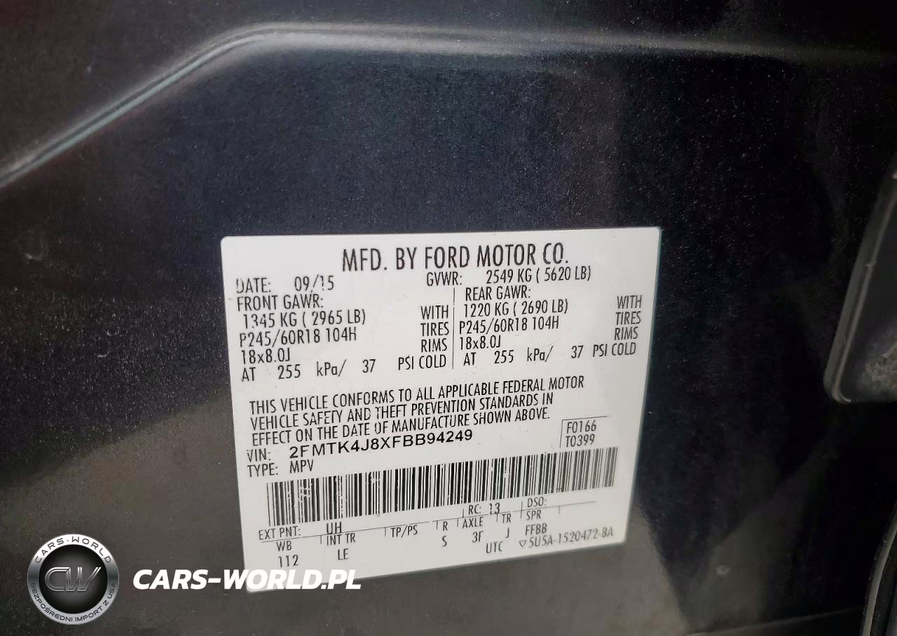 2015 Ford Edge Sel VIN:2FMTK4J8XFBB94249 - 14