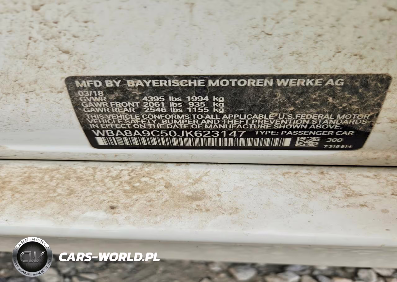 2018 BMW 320 I VIN:WBA8A9C50JK623147 - 13