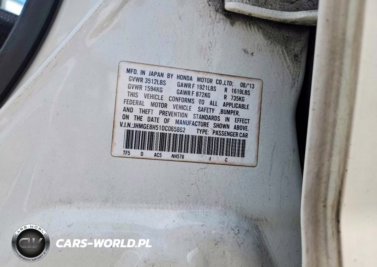 2013 Honda Fit Sport VIN:JHMGE8H51DC065862 - 13