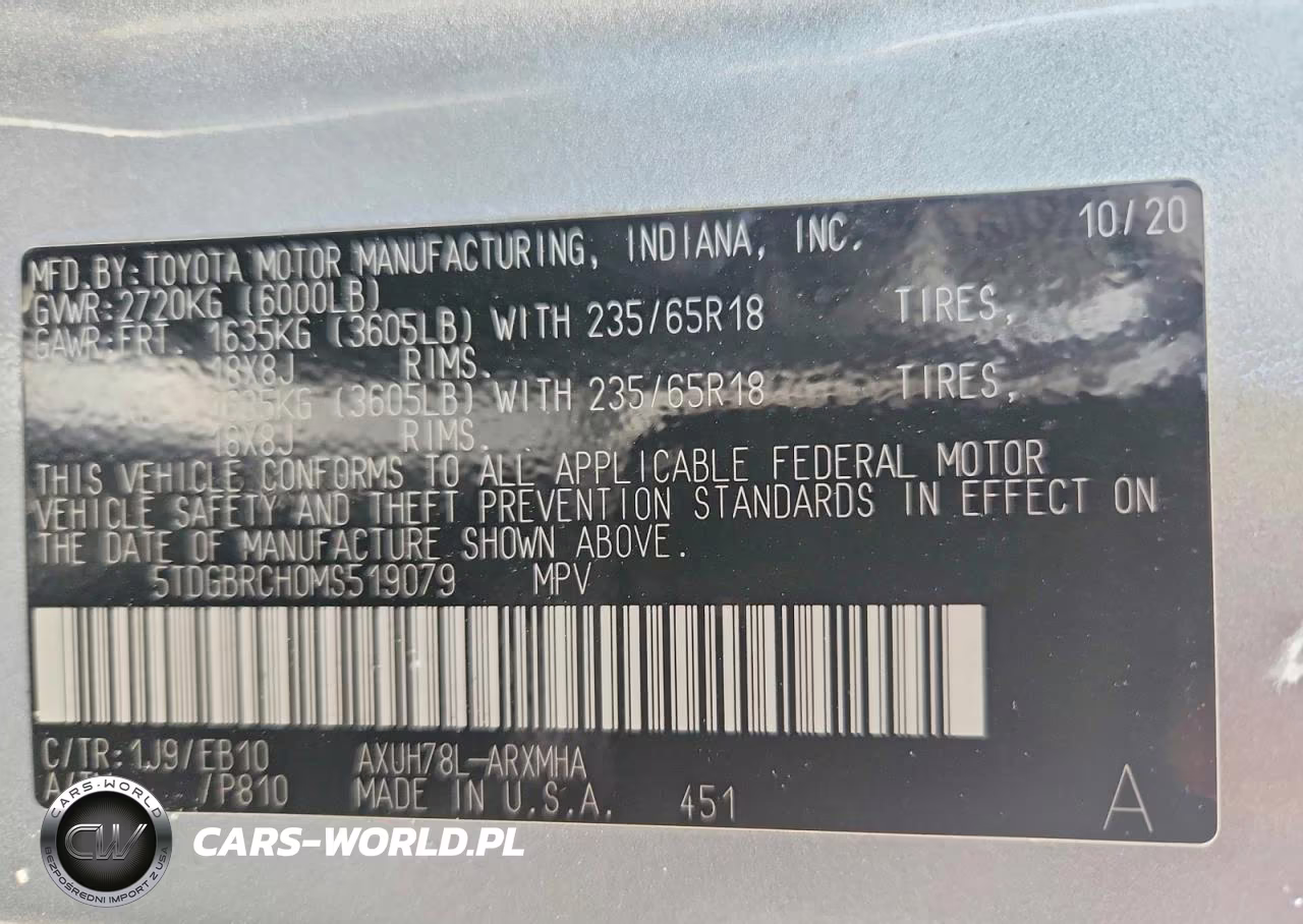 2021 Toyota Highlander Hybrid Xle VIN:5TDGBRCH0MS519079 - 13