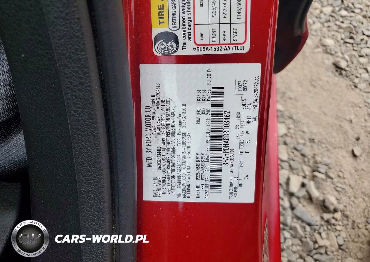 2011 Ford Fusion Se VIN:3FAHP0HA8BR103462 - 12