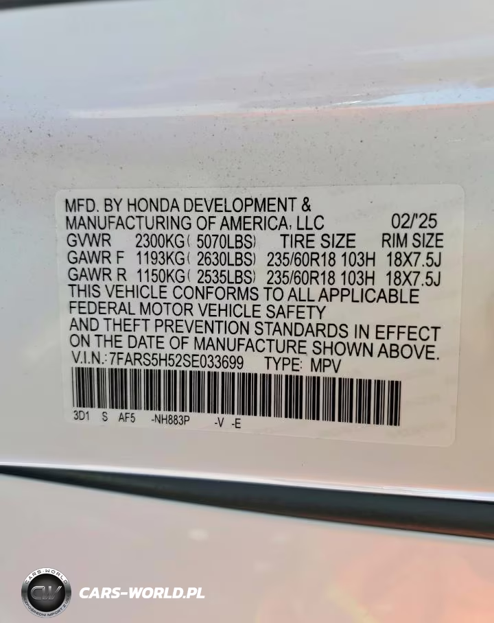 2025 Honda Cr-V Sport VIN:7FARS5H52SE033699 - 13