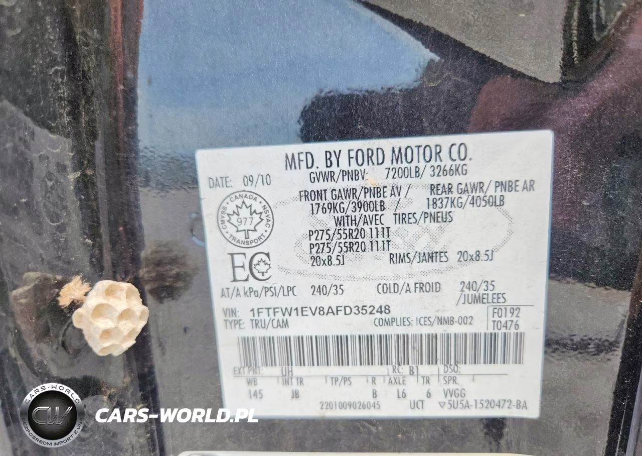 2010 Ford F150 Supercrew VIN:1FTFW1EV8AFD35248 - 13