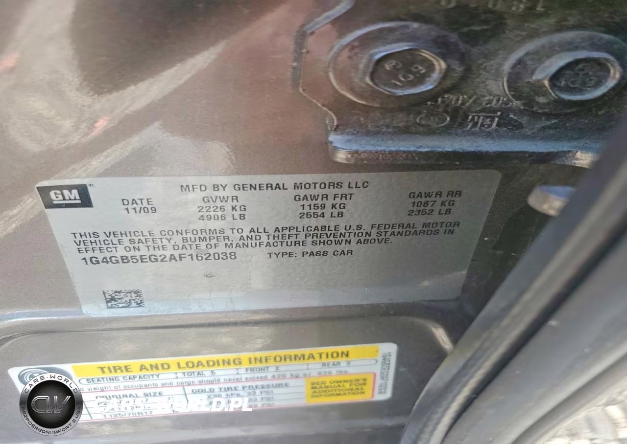 2010 Buick Lacrosse Cx VIN:1G4GB5EG2AF162038 - 12