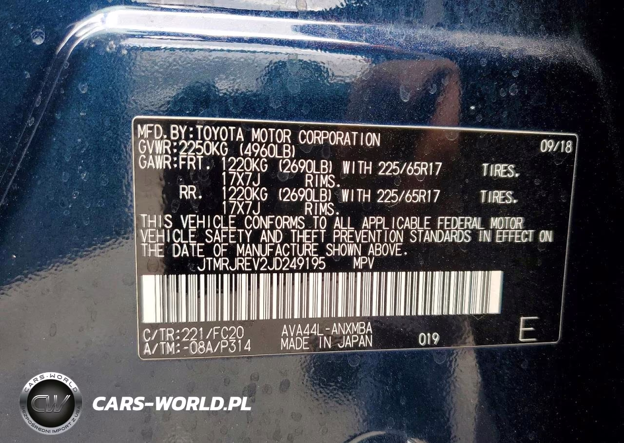 2018 Toyota Rav4 Hybrid Le VIN:JTMRJREV2JD249195 - 12