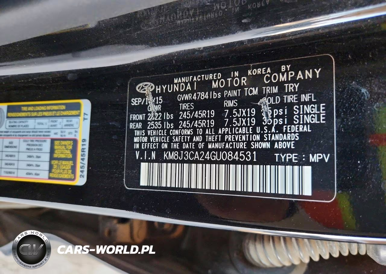 2016 Hyundai Tucson Limited VIN:KM8J3CA24GU084531 - 13