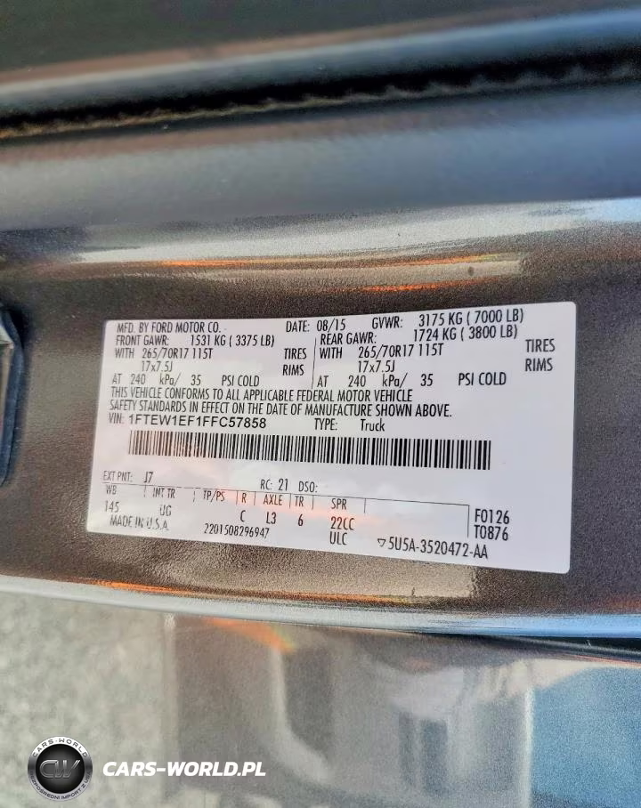 2015 Ford F150 Supercrew VIN:1FTEW1EF1FFC57858 - 12