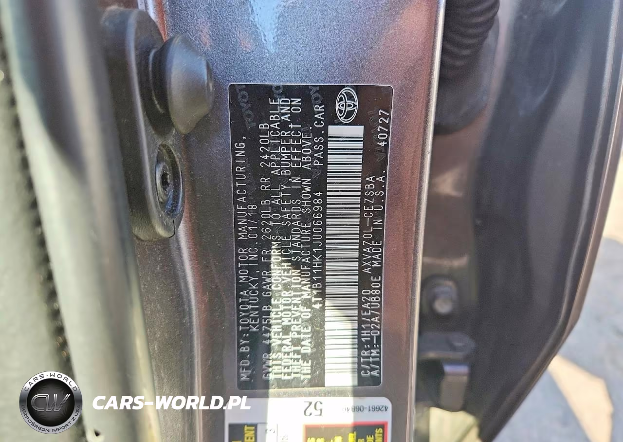 2018 Toyota Camry Se VIN:4T1B11HK1JU066984 - 12