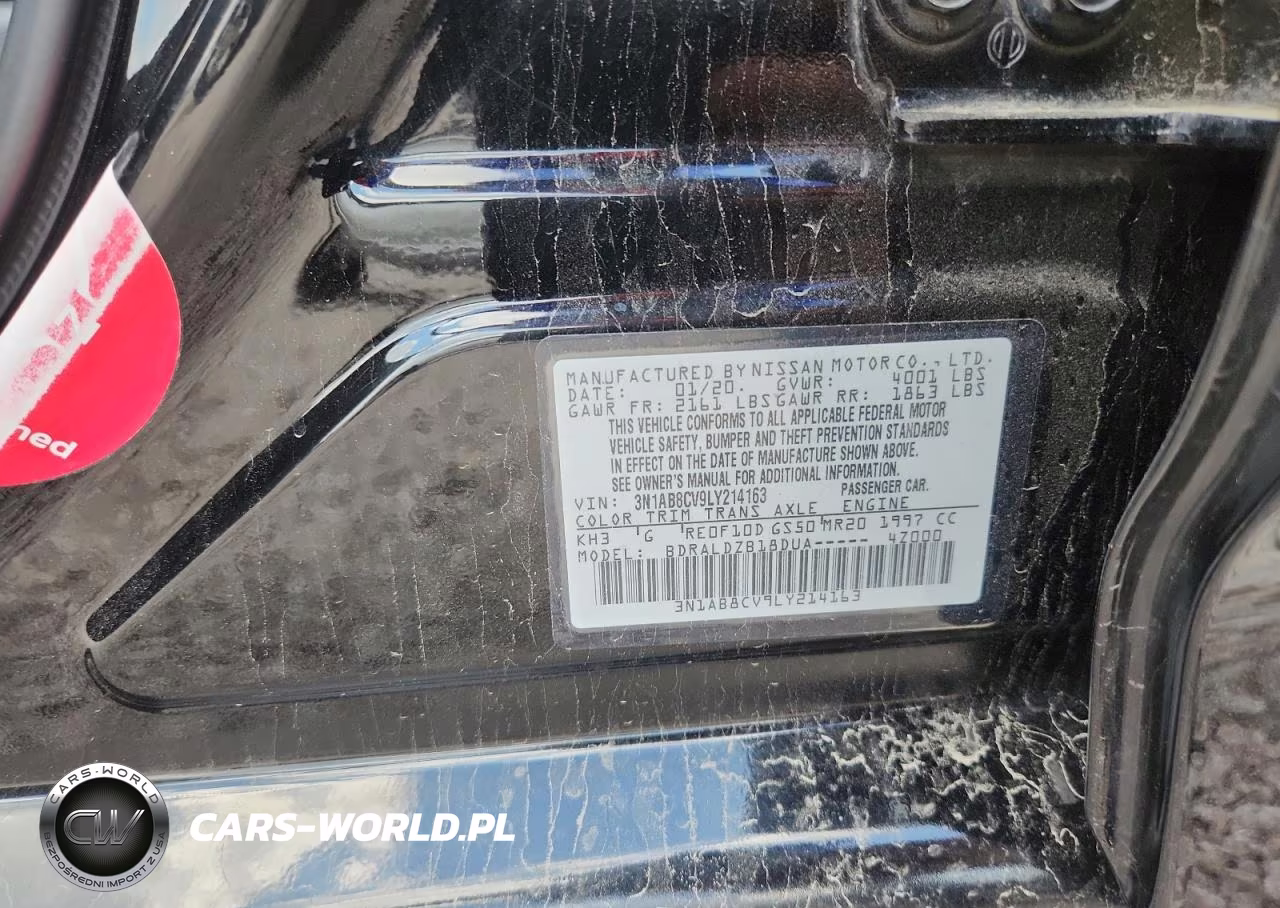 2020 Nissan Sentra Sv VIN:3N1AB8CV9LY214163 - 12