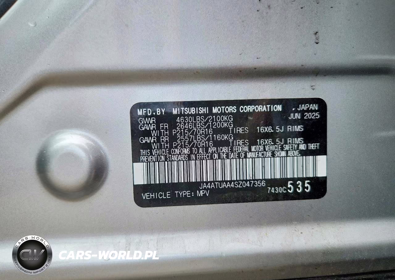 2025 Mitsubishi Eclipse Cross Es VIN:JA4ATUAA4SZ047356 - 13