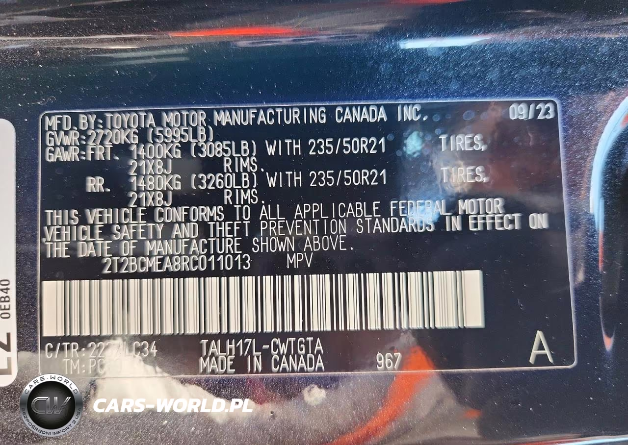 2024 Lexus Rx 500H F Sport VIN:2T2BCMEA8RC011013 - 13