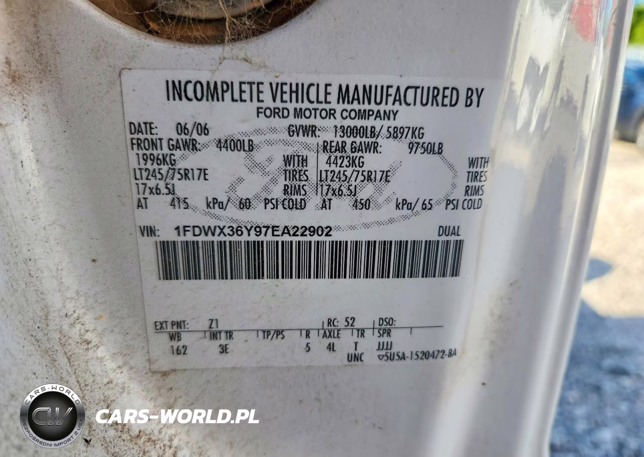 2007 Ford F350 VIN:1FDWX36Y97EA22902 - 12