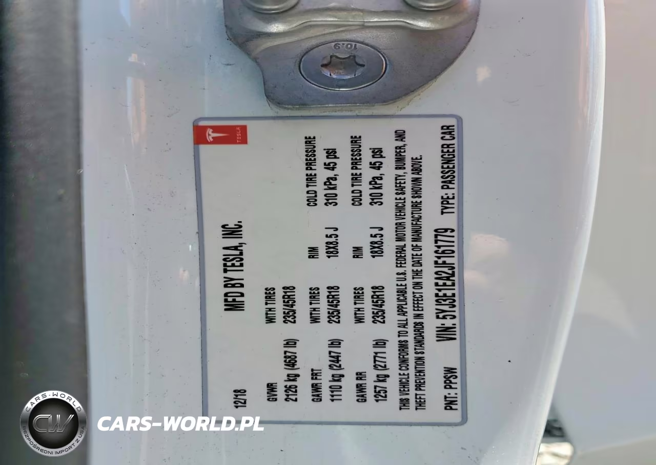 2018 Tesla Model 3 VIN:5YJ3E1EA2JF161779 - 13