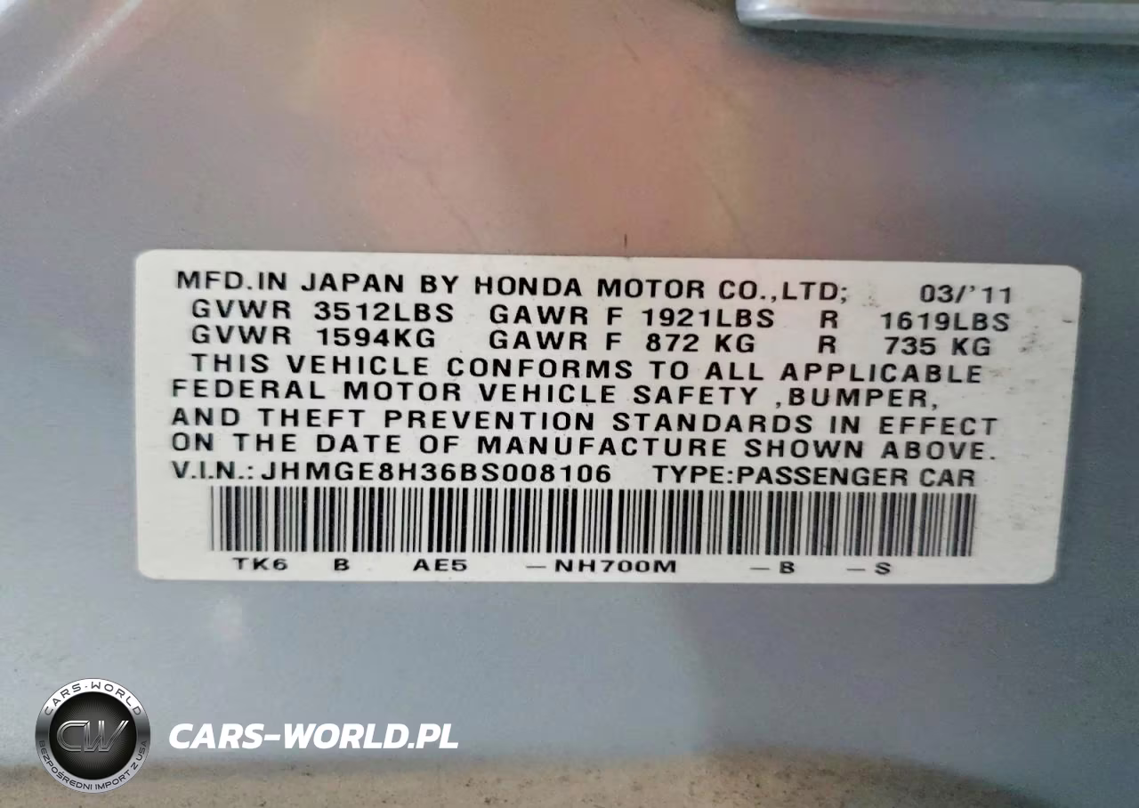 2011 Honda Fit VIN:JHMGE8H36BS008106 - 12