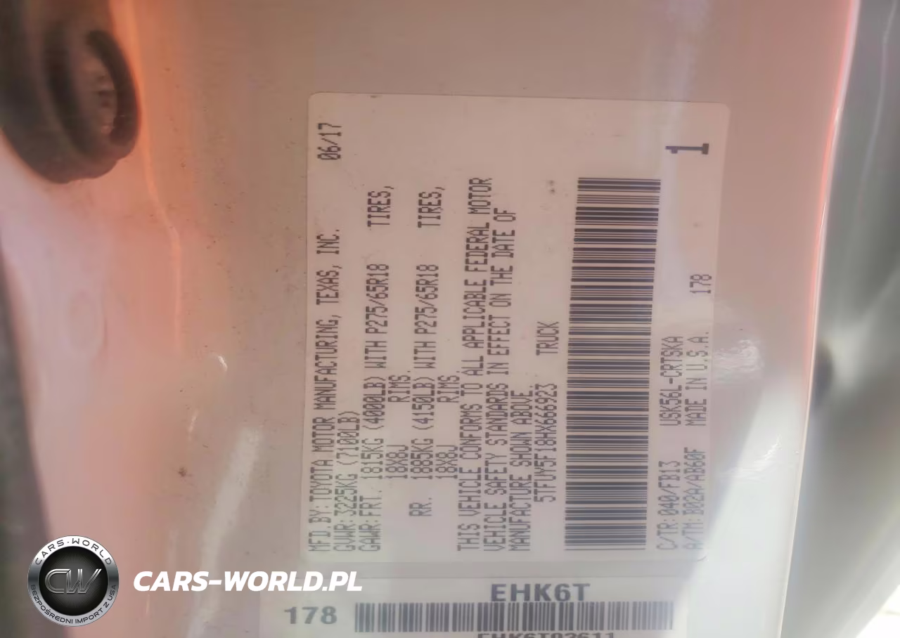 2017 Toyota Tundra Sr5 VIN:5TFUY5F18HX666923 - 13