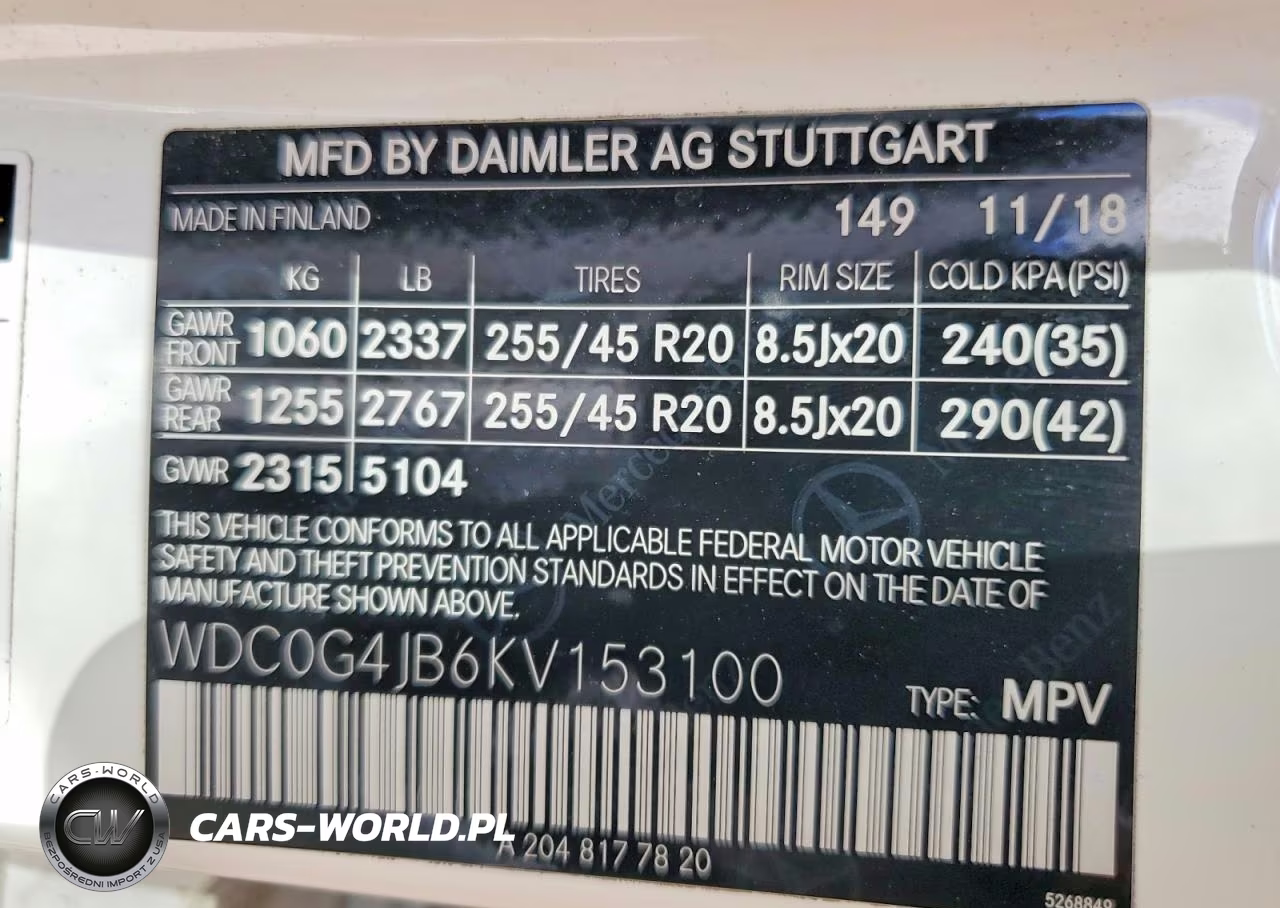 2019 Mercedes-Benz Glc 300 VIN:WDC0G4JB6KV153100 - 13