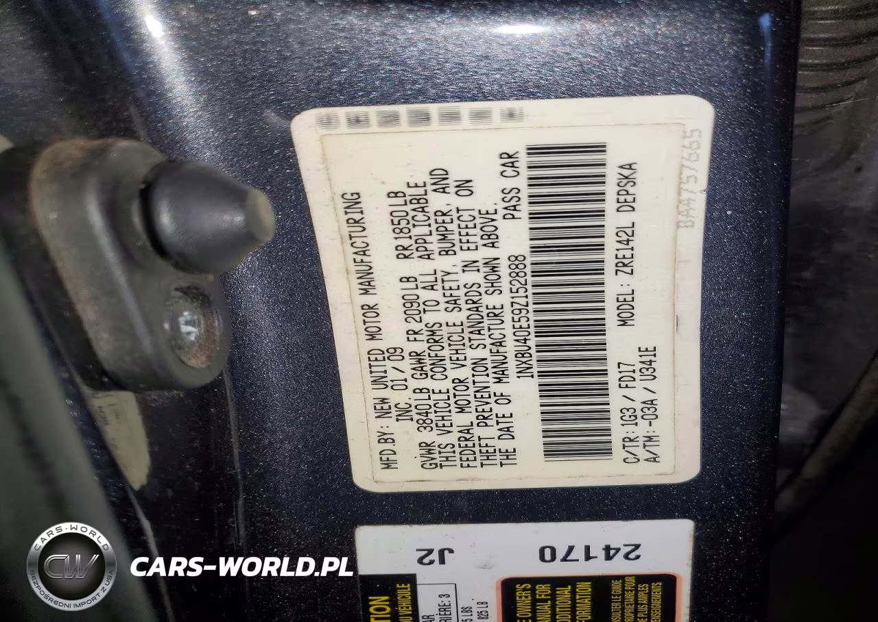 2009 Toyota Corolla S VIN:1NXBU40E59Z152888 - 12