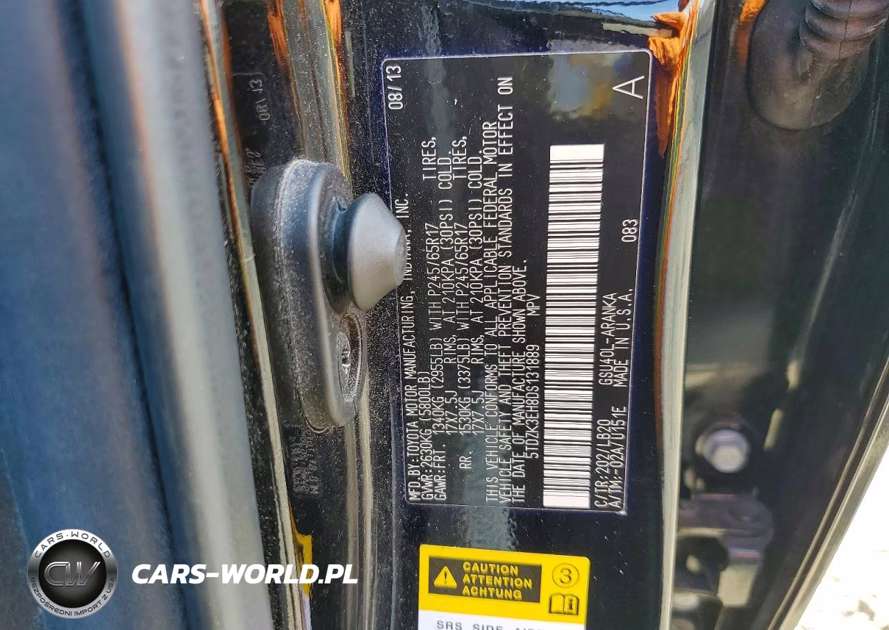 2013 Toyota Highlander Se VIN:5TDZK3EH8DS131889 - 13