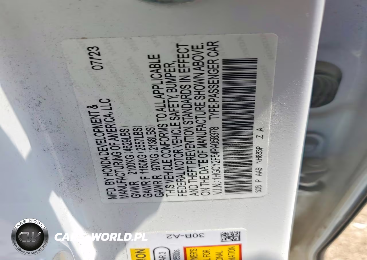 2023 Honda Accord Hybrid Sport VIN:1HGCY2F54PA058378 - 12