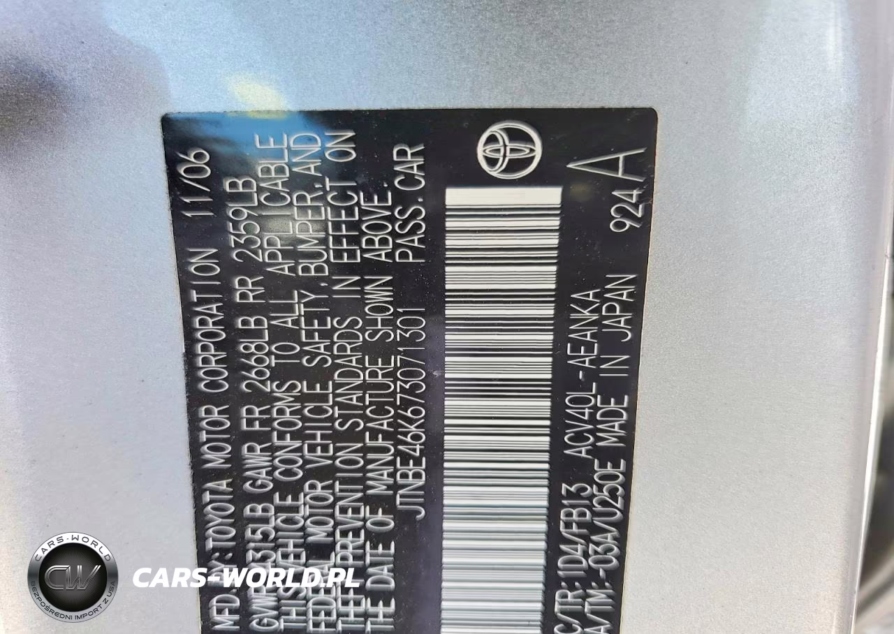 2007 Toyota Camry Le VIN:JTNBE46K673071301 - 13