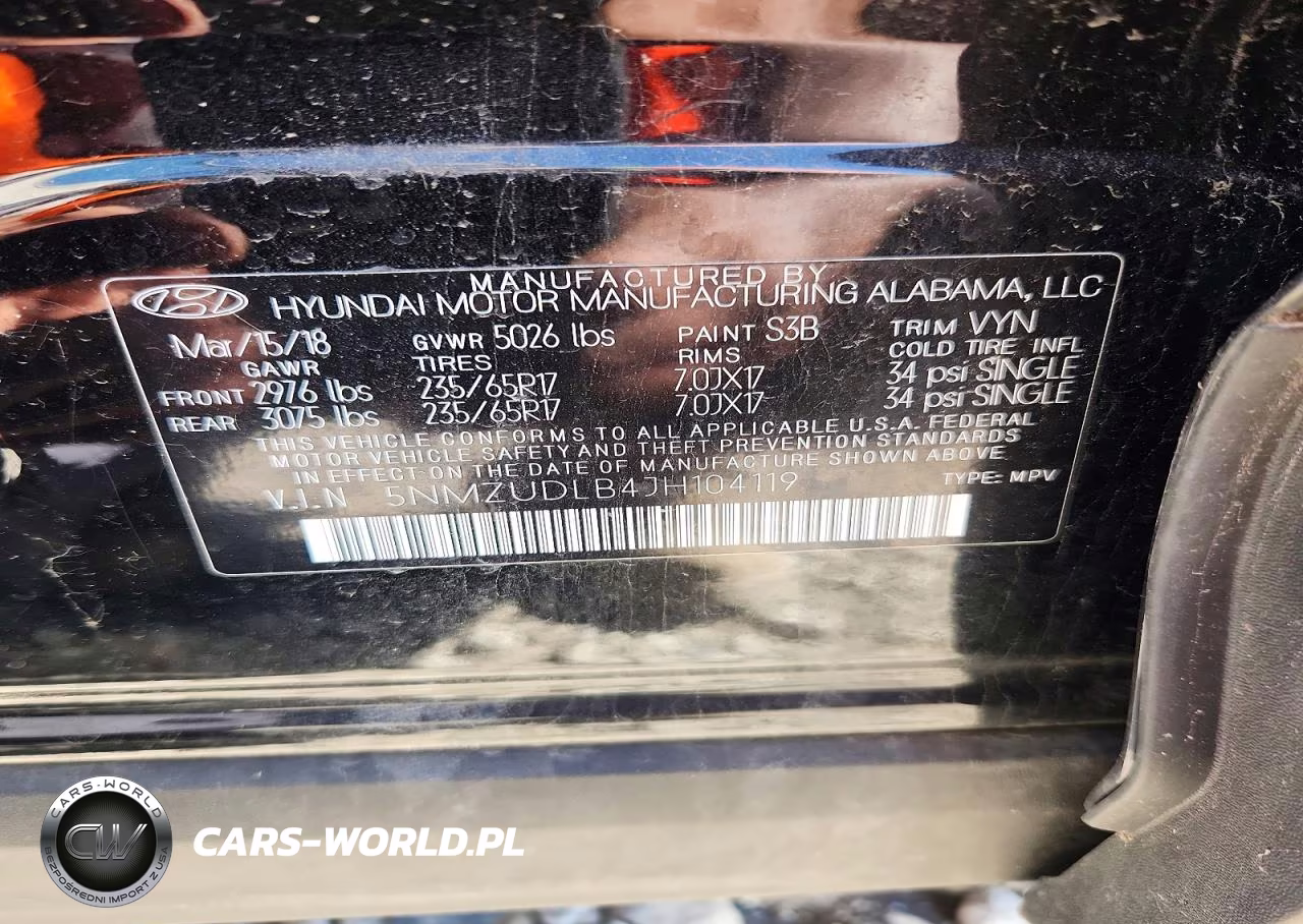 2018 Hyundai Santa Fe Sport 2.4L VIN:5NMZUDLB4JH104119 - 13