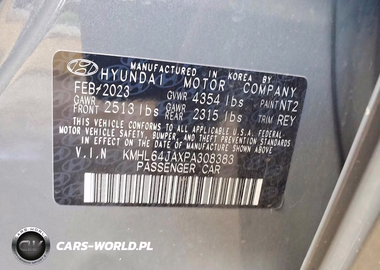 2023 Hyundai Sonata Sel VIN:KMHL64JAXPA308383 - 12