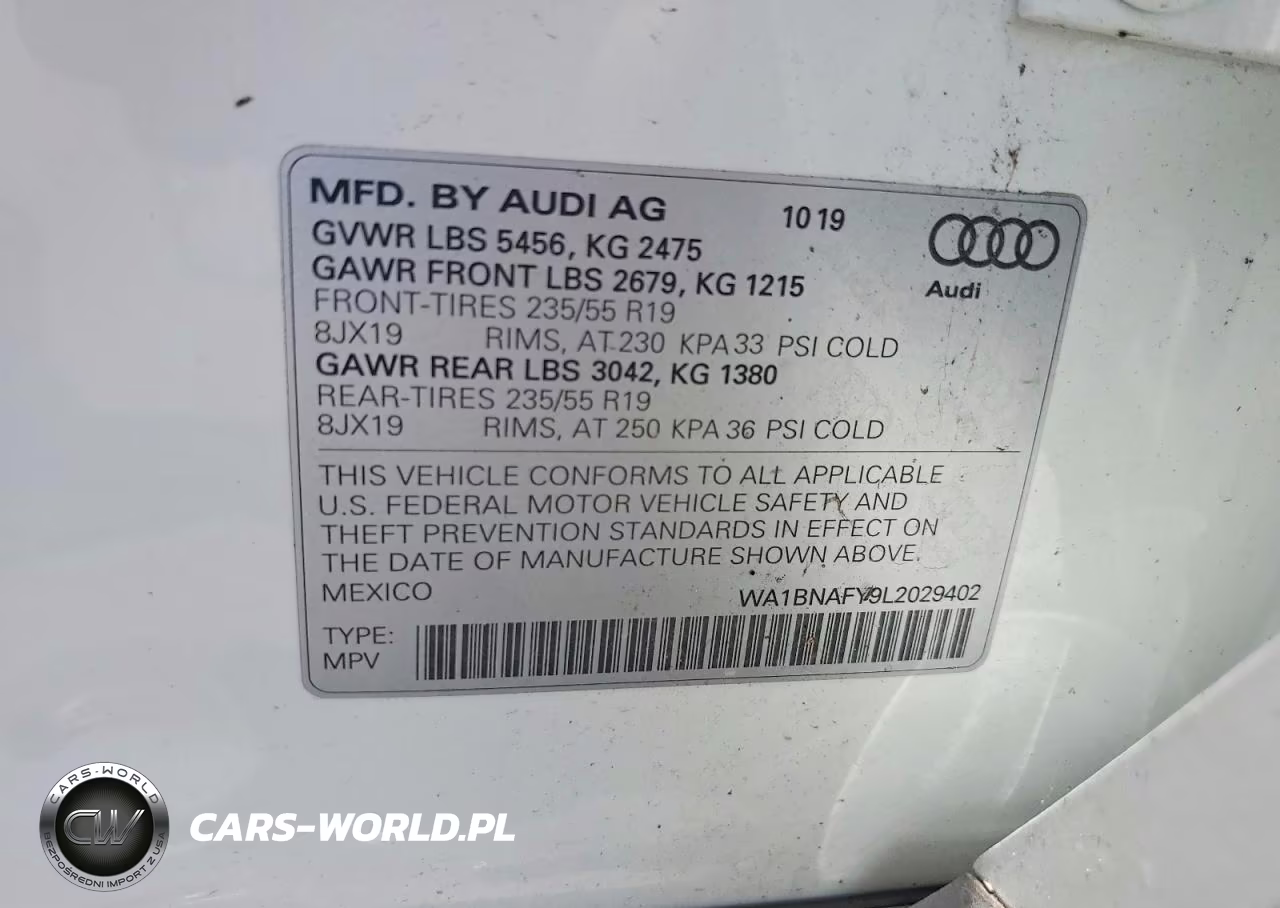 AUDI Q5 PREMIUM VIN:WA1BNAFY9L2029402 - 12