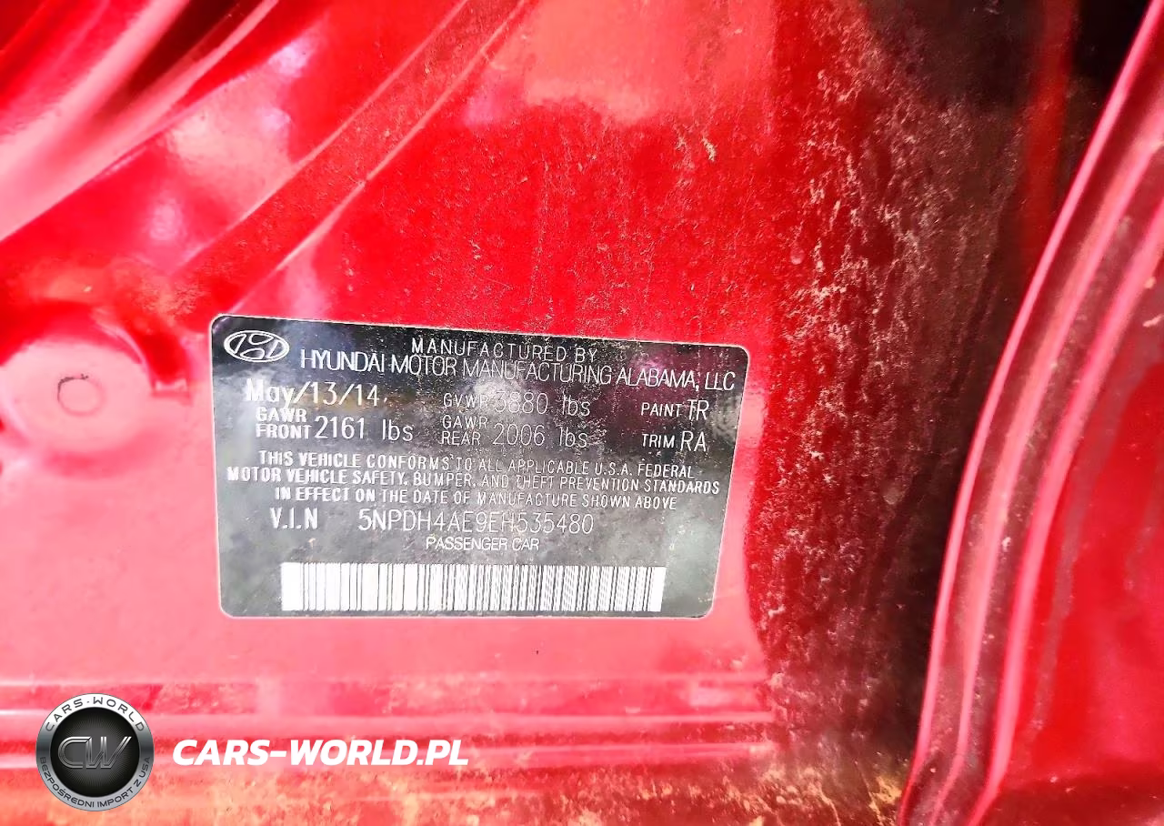 2014 Hyundai Elantra Se VIN:5NPDH4AE9EH535480 - 13