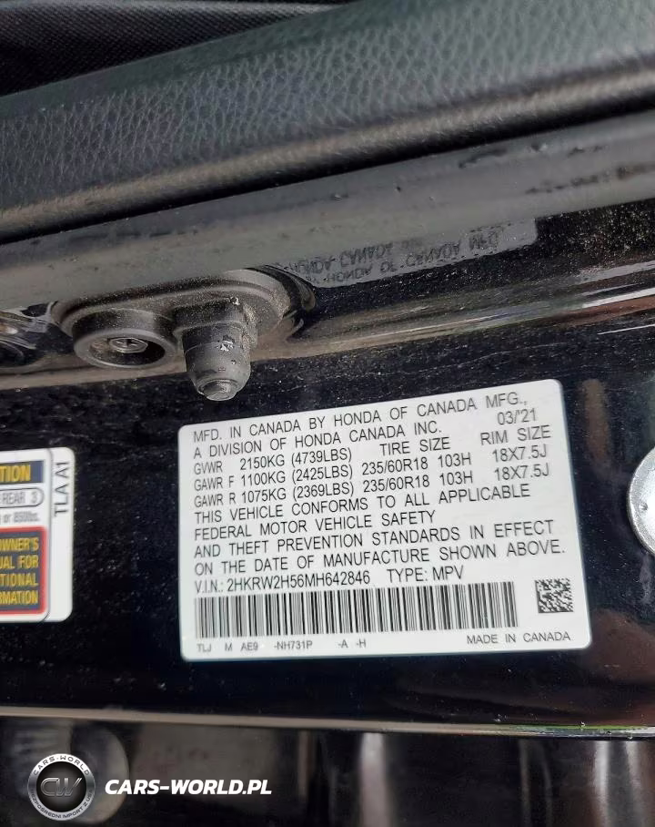 2021 Honda Cr-V Ex VIN:2HKRW2H56MH642846 - 14