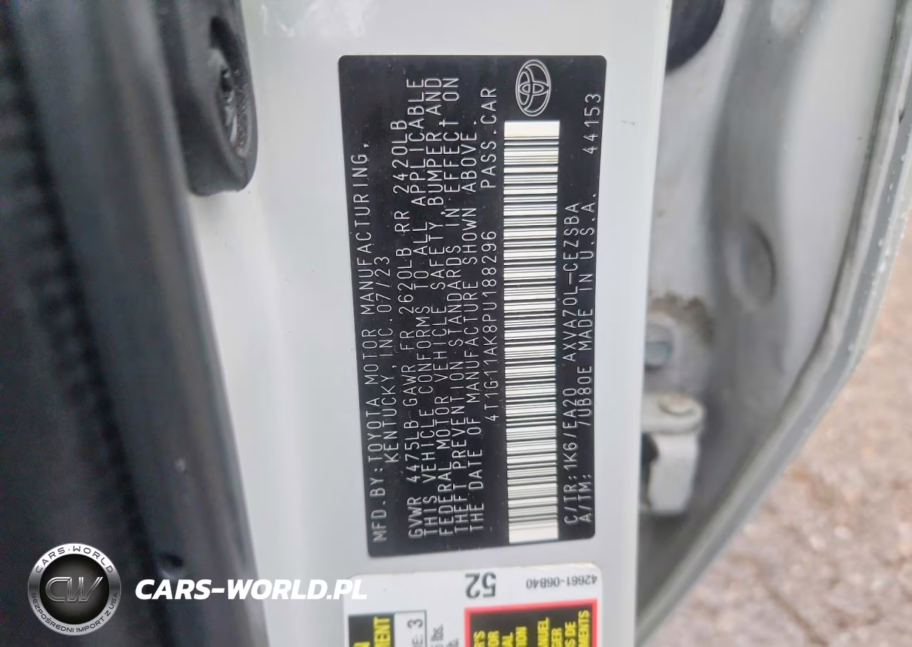 2023 Toyota Camry Se VIN:4T1G11AK8PU188296 - 12